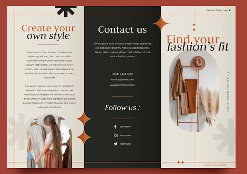 Dress Rental Brochure Design Ideas