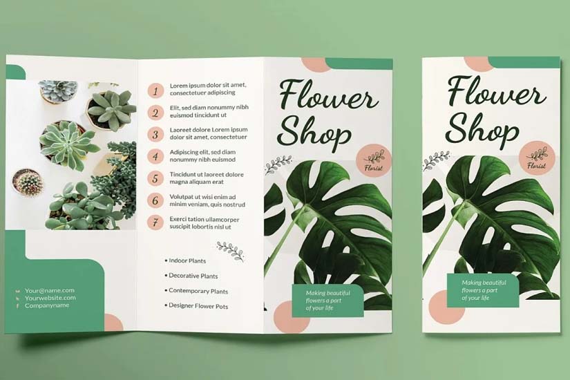 Flower Shop Brochure Design Ideas