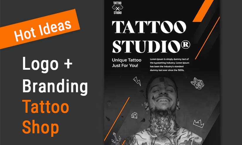 Tattoo Shop Logo Branding & Digital Marketing Ideas