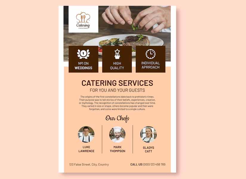 Catering Poster Design Ideas