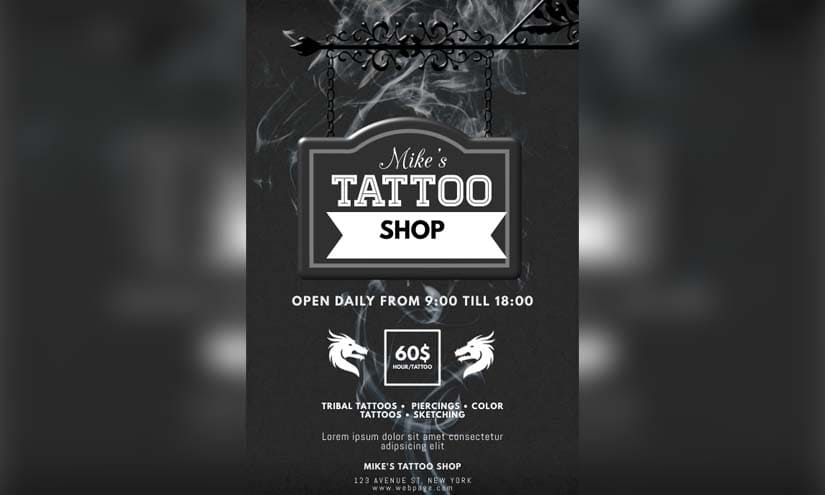 Tattoo Shop Poster Design Ideas