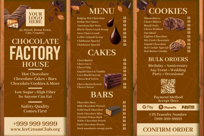 Homemade Chocolate Business Service List Design Ideas