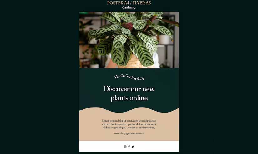 Ornamental Plant Nursery Poster Design Ideas