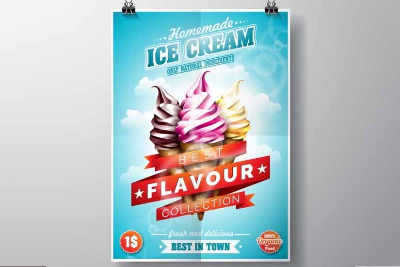 Ice-cream Truck Poster Design Ideas