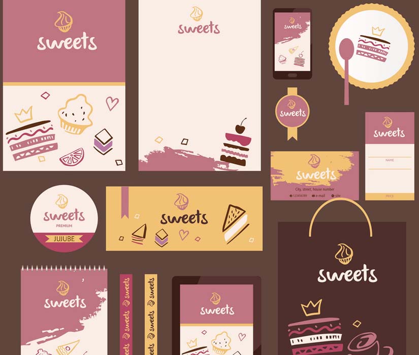 Candy Shop Stationary Design Ideas