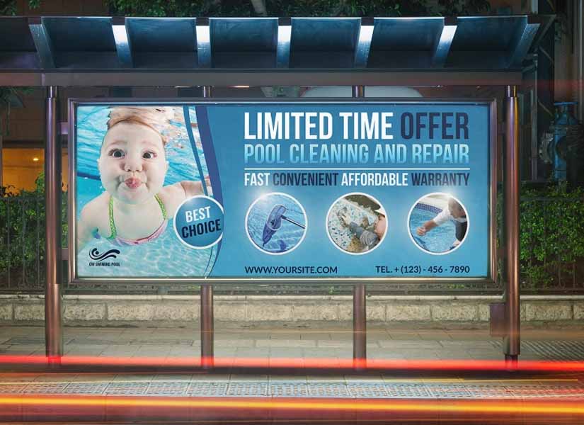 Pool Maintenance Business Billboard Design Ideas