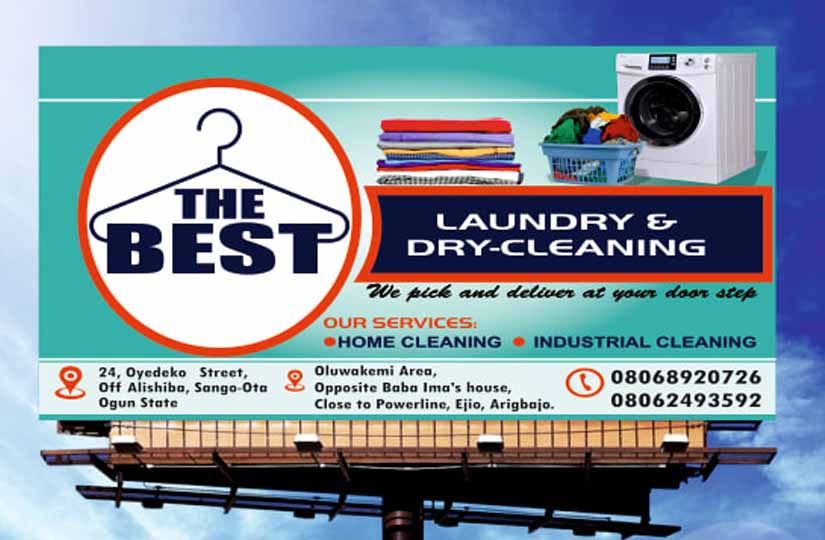 Laundry Business Billboard Design Ideas