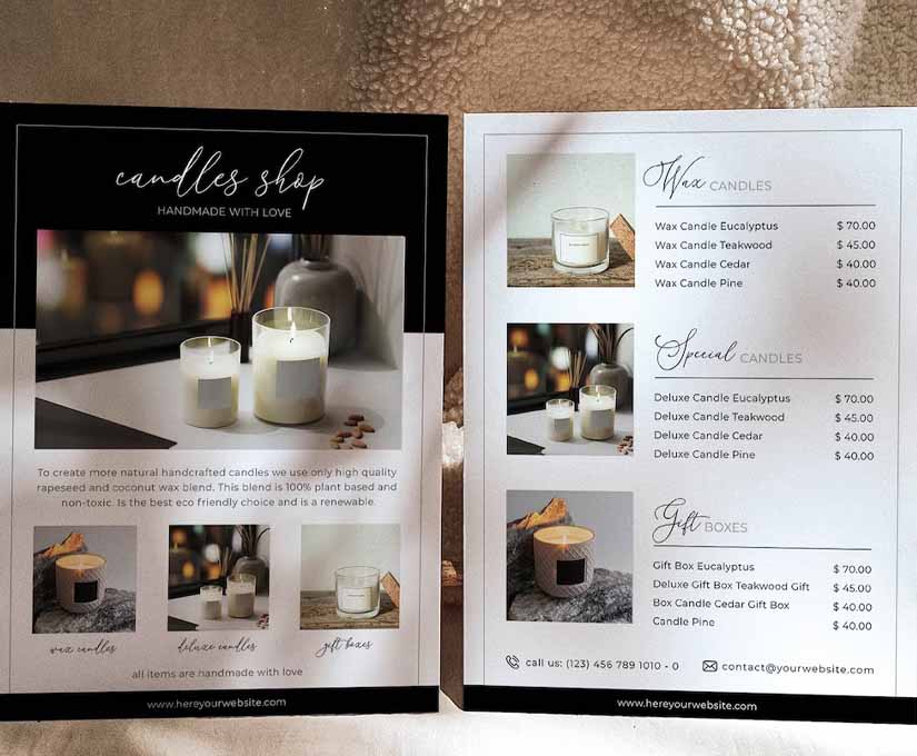 Homemade Candles Service List Design Ideas