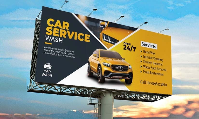 Car Washing & Detailing Billboard Design Ideas