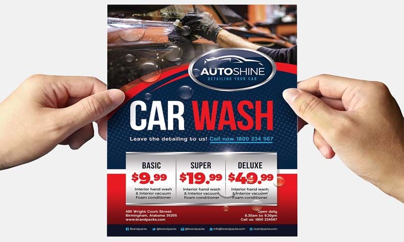 Car Washing & Detailing Poster Design Ideas