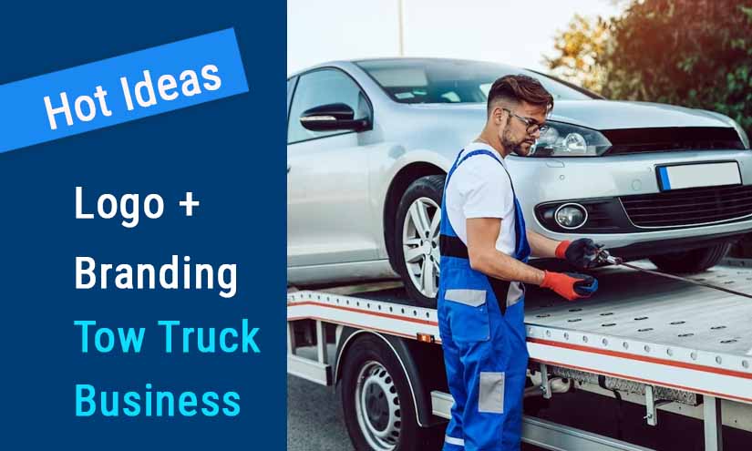 Tow Truck Business Logo, Branding & Digital Marketing Ideas