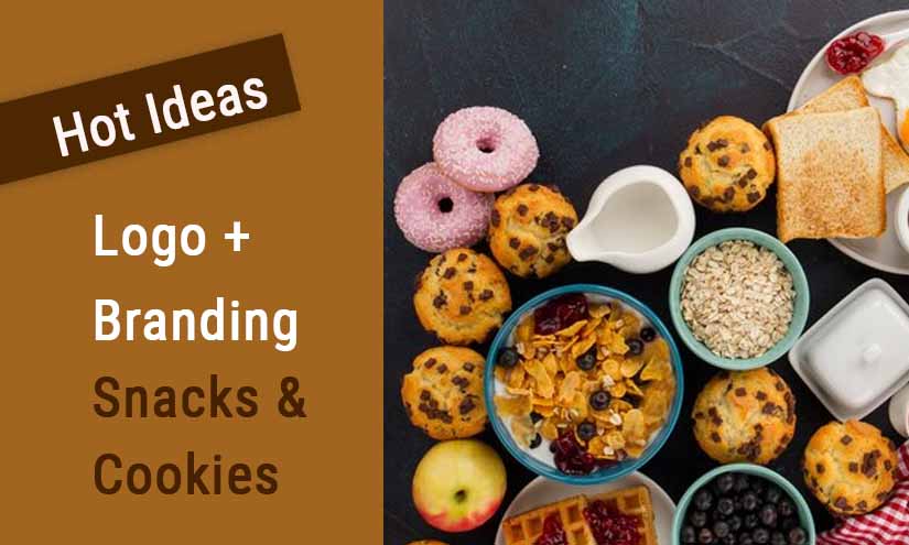 Snacks & Cookies Business Logo, Branding & Digital Marketing Ideas