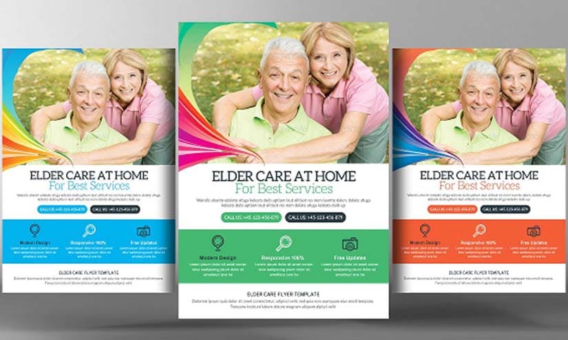 Elderly & Senior Care Flyer Design Ideas