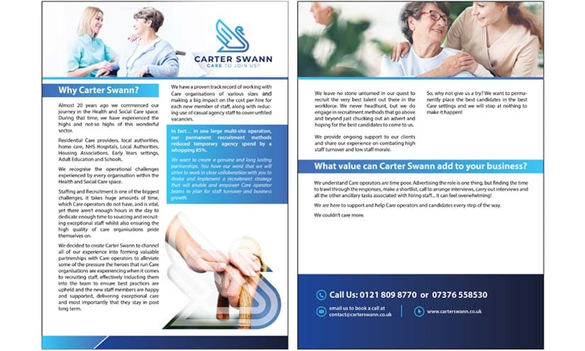 Elderly & Senior Care Brochure Design Ideas