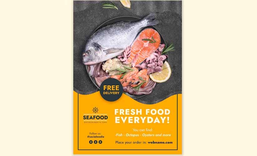 Sea Food Business Flyer Design Ideas