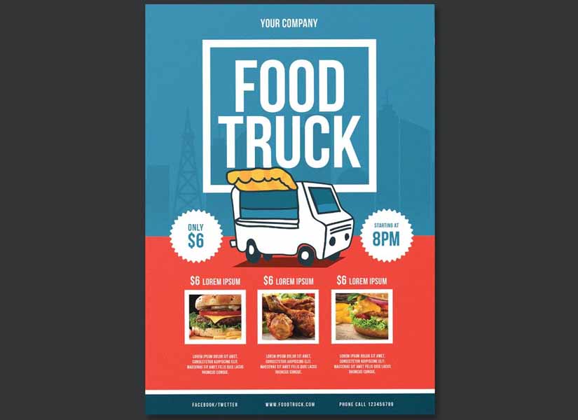Food Truck Business Brochure Design Ideas