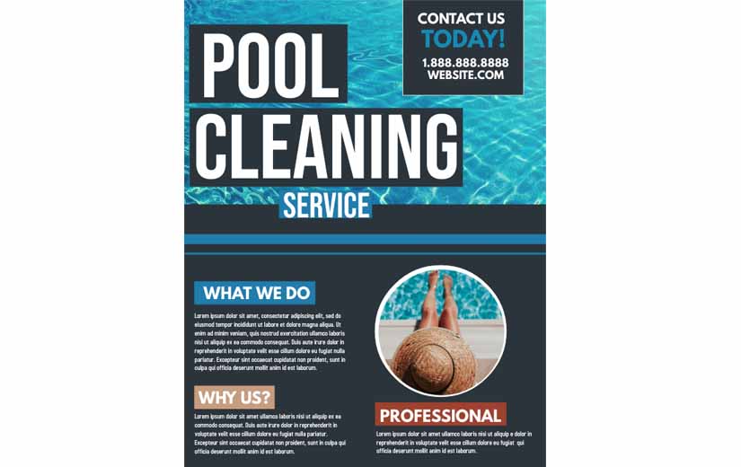 Pool Maintenance Business Poster Design Ideas