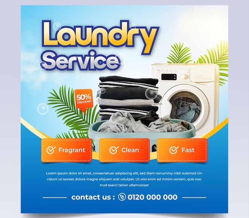 Laundry Business Flyer Design Ideas