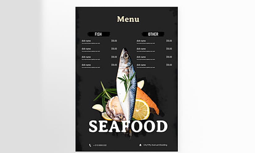 Sea Food Business Service List Design Ideas