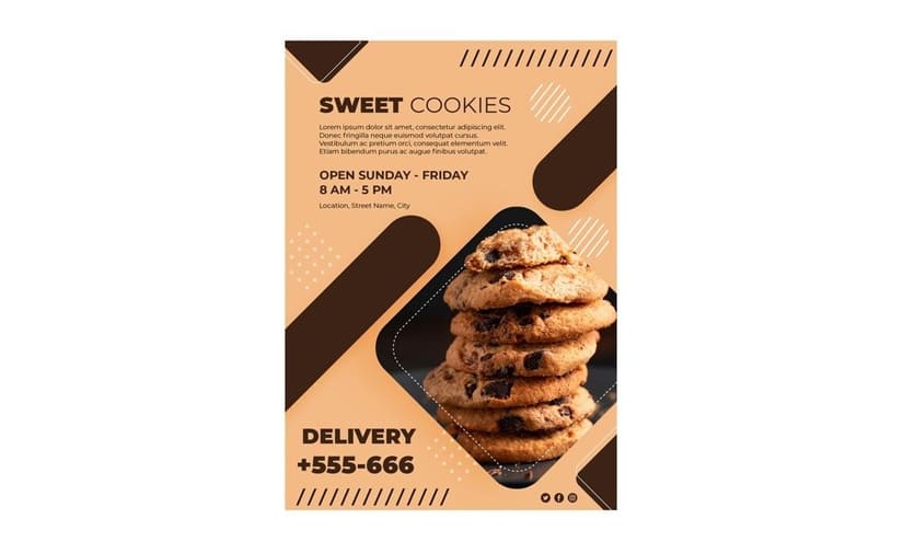 Homemade Snacks & Cookies Poster Design Ideas