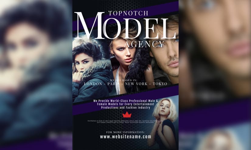 Model Management Agency Poster Design Ideas