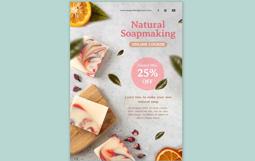 Natural Soap Business Poster Design Ideas