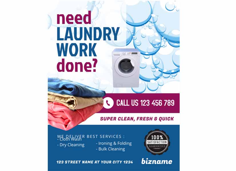 Laundry Business Poster Design Ideas
