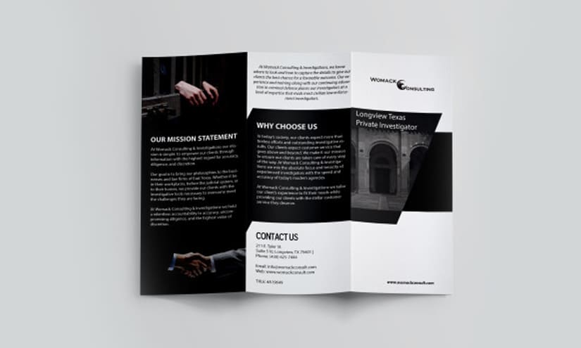 Private Investigation Agency Brochure Design Ideas