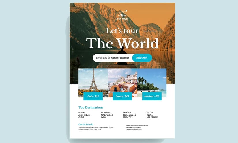 Travel Agency Flyer Design Ideas