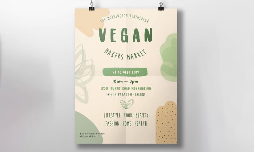 Vegan Café Poster Design Ideas