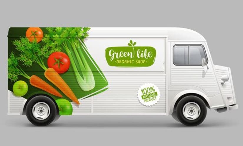 Vegan Café Vehicle Sticker Design Ideas