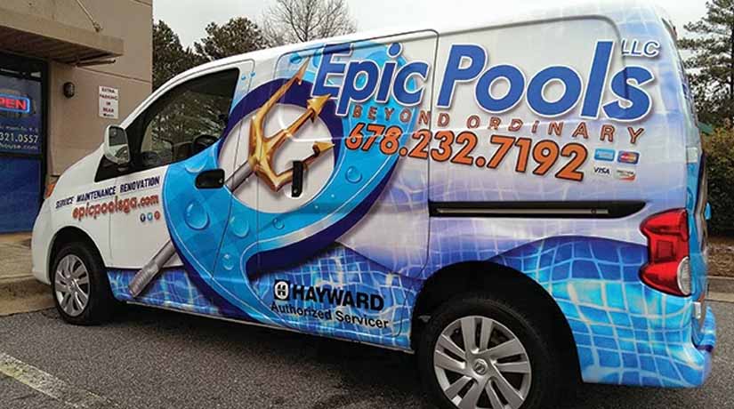 Pool Maintenance Business Vehicle Sticker Design Ideas