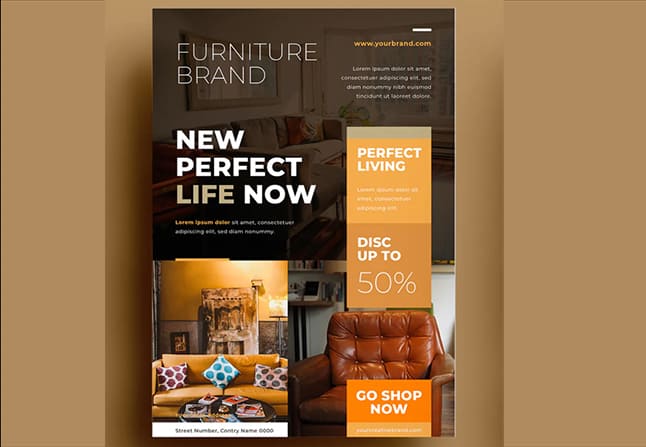 Custom Furniture Business Poster Design Ideas