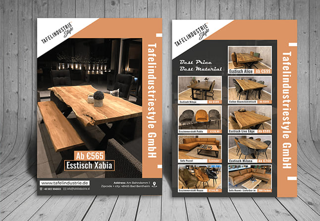 Custom Furniture Business Poster Design Ideas