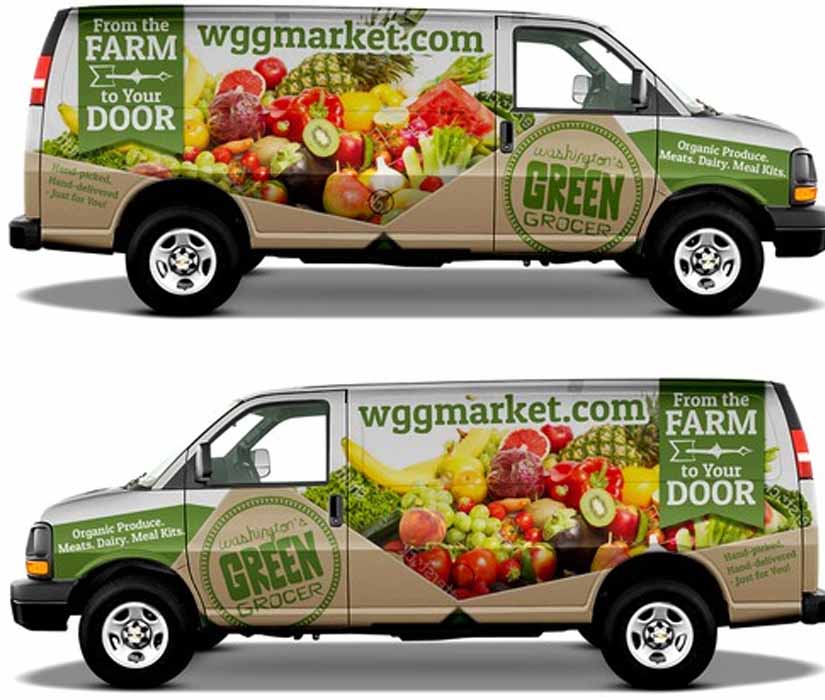 organic Farm vehicle Sticker Design ideas