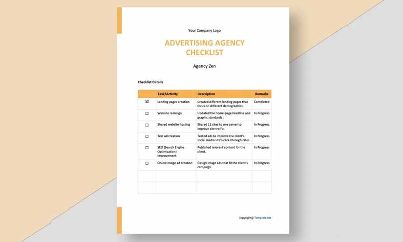 Advertising Agency Service List Design Ideas